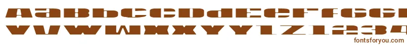 Usav2l-Schriftart – Braune Schriften auf weißem Hintergrund