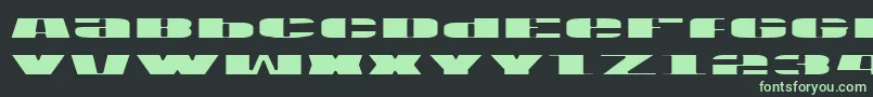 Usav2l-Schriftart – Grüne Schriften auf schwarzem Hintergrund