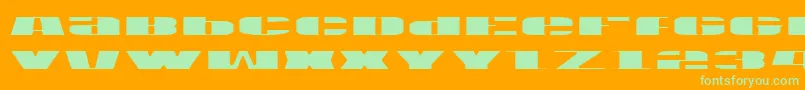 Usav2l Font – Green Fonts on Orange Background
