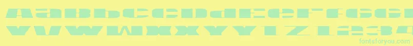 Usav2l Font – Green Fonts on Yellow Background