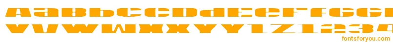 Czcionka Usav2l – pomarańczowe czcionki