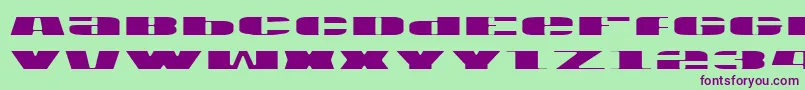 Usav2l Font – Purple Fonts on Green Background