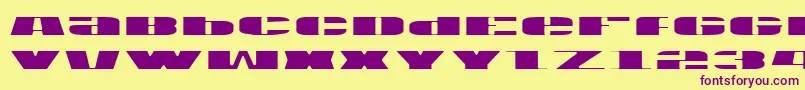 Usav2l Font – Purple Fonts on Yellow Background