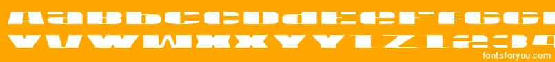 Usav2l Font – White Fonts on Orange Background