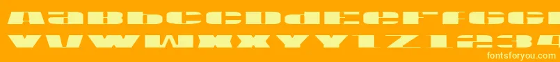 Usav2l Font – Yellow Fonts on Orange Background
