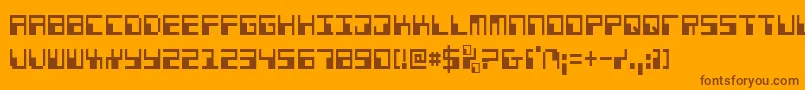 Phaserbankc Font – Brown Fonts on Orange Background