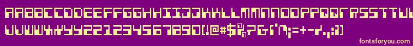 Phaserbankc Font – Yellow Fonts on Purple Background