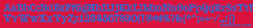 Hallodolly Font – Blue Fonts on Red Background