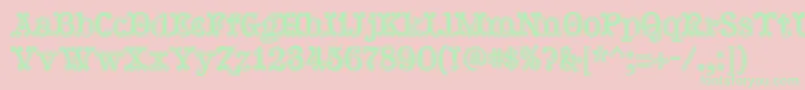 Hallodolly Font – Green Fonts on Pink Background