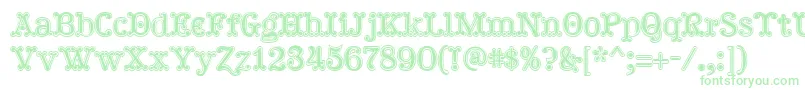 Hallodolly Font – Green Fonts on White Background