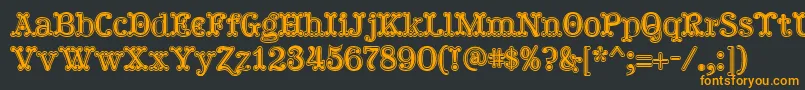 Hallodolly Font – Orange Fonts on Black Background