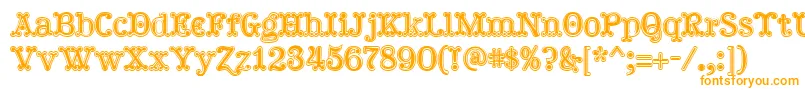 Hallodolly Font – Orange Fonts on White Background