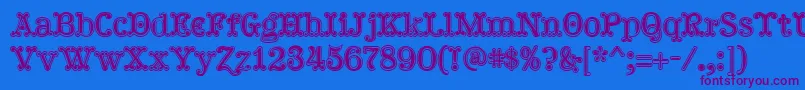 Hallodolly Font – Purple Fonts on Blue Background