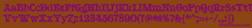 Hallodolly Font – Purple Fonts on Brown Background