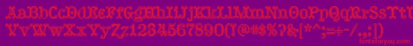 Hallodolly Font – Red Fonts on Purple Background