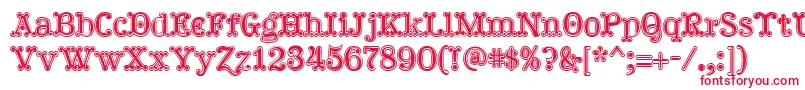 Hallodolly Font – Red Fonts on White Background