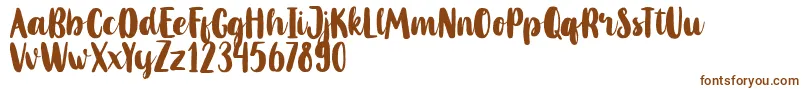 MahoniFreePersonalUse Font – Brown Fonts on White Background