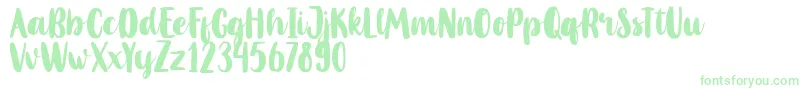 MahoniFreePersonalUse Font – Green Fonts on White Background