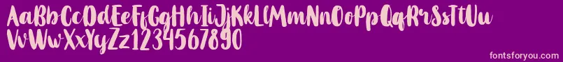 MahoniFreePersonalUse Font – Pink Fonts on Purple Background