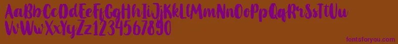 MahoniFreePersonalUse Font – Purple Fonts on Brown Background