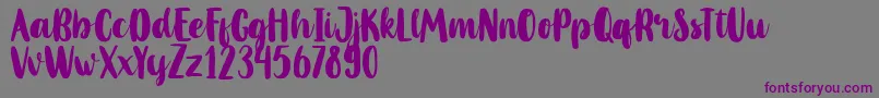 MahoniFreePersonalUse-Schriftart – Violette Schriften auf grauem Hintergrund