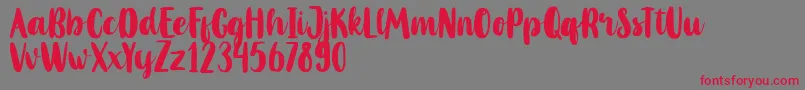 MahoniFreePersonalUse Font – Red Fonts on Gray Background