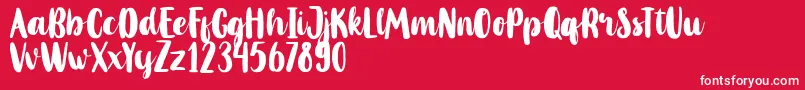 MahoniFreePersonalUse Font – White Fonts on Red Background