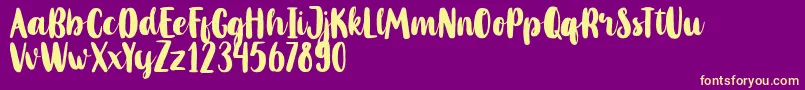 MahoniFreePersonalUse Font – Yellow Fonts on Purple Background