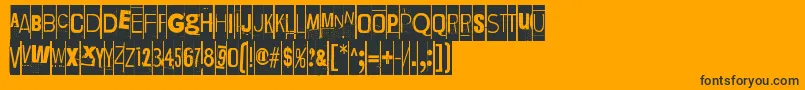 LievidenceSqr Font – Black Fonts on Orange Background