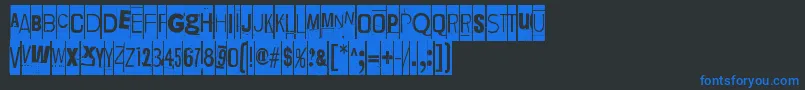 LievidenceSqr Font – Blue Fonts on Black Background