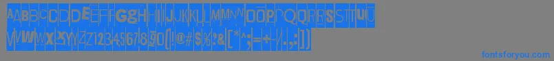 LievidenceSqr Font – Blue Fonts on Gray Background