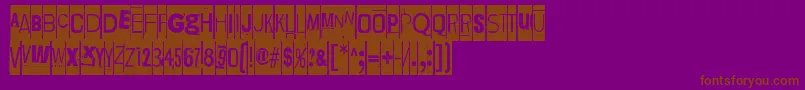 LievidenceSqr Font – Brown Fonts on Purple Background