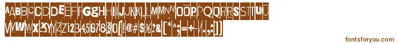 Шрифт LievidenceSqr – коричневые шрифты на белом фоне