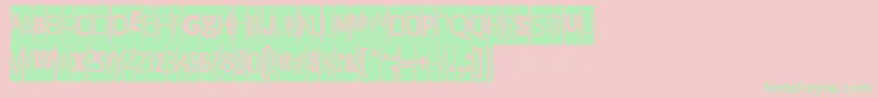 LievidenceSqr Font – Green Fonts on Pink Background