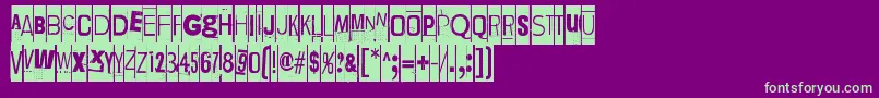 LievidenceSqr Font – Green Fonts on Purple Background