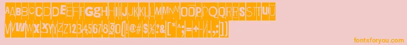 LievidenceSqr Font – Orange Fonts on Pink Background