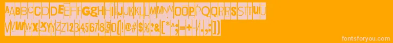 LievidenceSqr Font – Pink Fonts on Orange Background