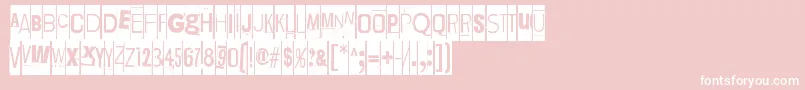 LievidenceSqr-fontti – valkoiset fontit vaaleanpunaisella taustalla