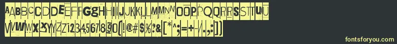 LievidenceSqr-fontti – keltaiset fontit mustalla taustalla
