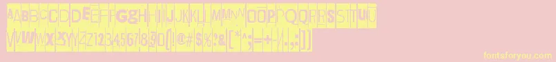 LievidenceSqr-Schriftart – Gelbe Schriften auf rosa Hintergrund