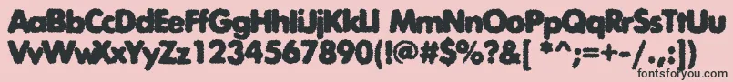 Exposureroughthreec Font – Black Fonts on Pink Background