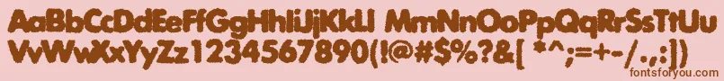 Exposureroughthreec Font – Brown Fonts on Pink Background