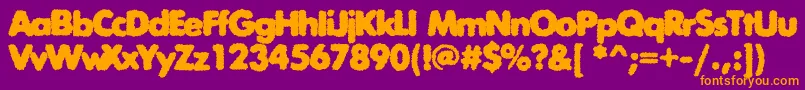 Exposureroughthreec Font – Orange Fonts on Purple Background