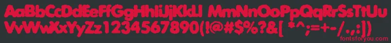 Exposureroughthreec Font – Red Fonts on Black Background