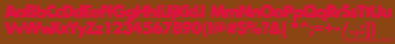 Exposureroughthreec Font – Red Fonts on Brown Background