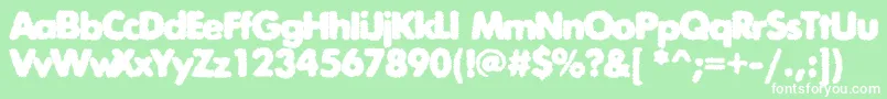Exposureroughthreec Font – White Fonts on Green Background