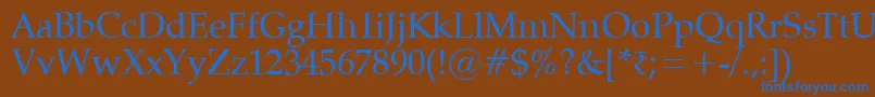 Vaniel Font – Blue Fonts on Brown Background