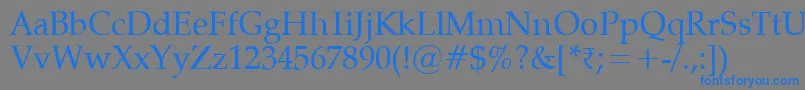 Vaniel Font – Blue Fonts on Gray Background