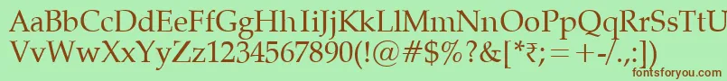 Vaniel Font – Brown Fonts on Green Background