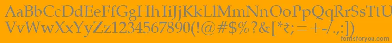 Vaniel Font – Gray Fonts on Orange Background